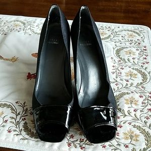 Stuart Weitzman Black open toed heels